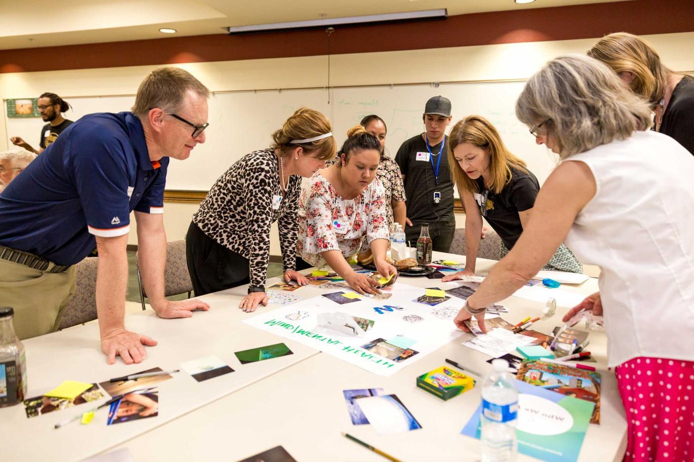 Community members in Fort Morgan, Colorado brainstorm solutions.